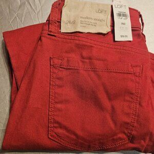 New! LOFT 26/2 Modern Straight 97% Cotton 3% Spandex stretch Jeans